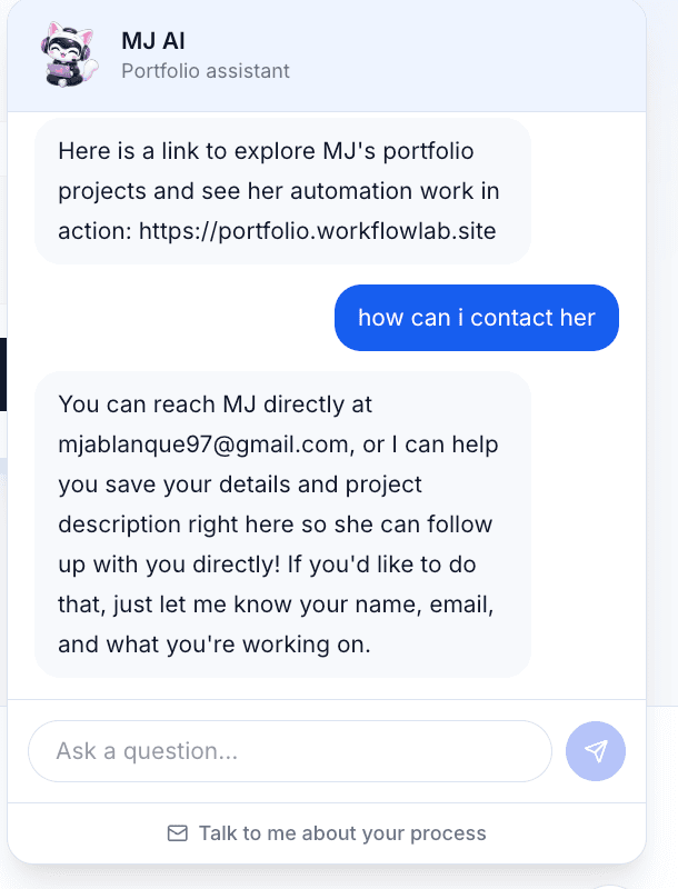 Contact intent recognized and conversational lead capture offered