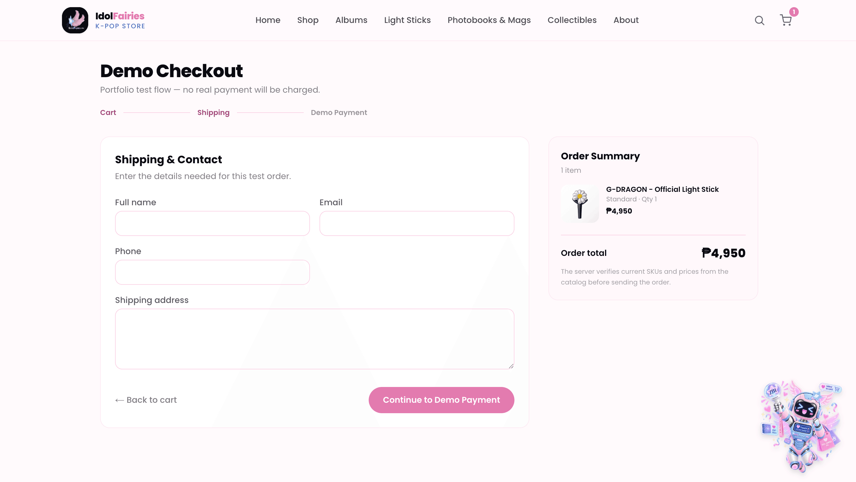 Demo checkout