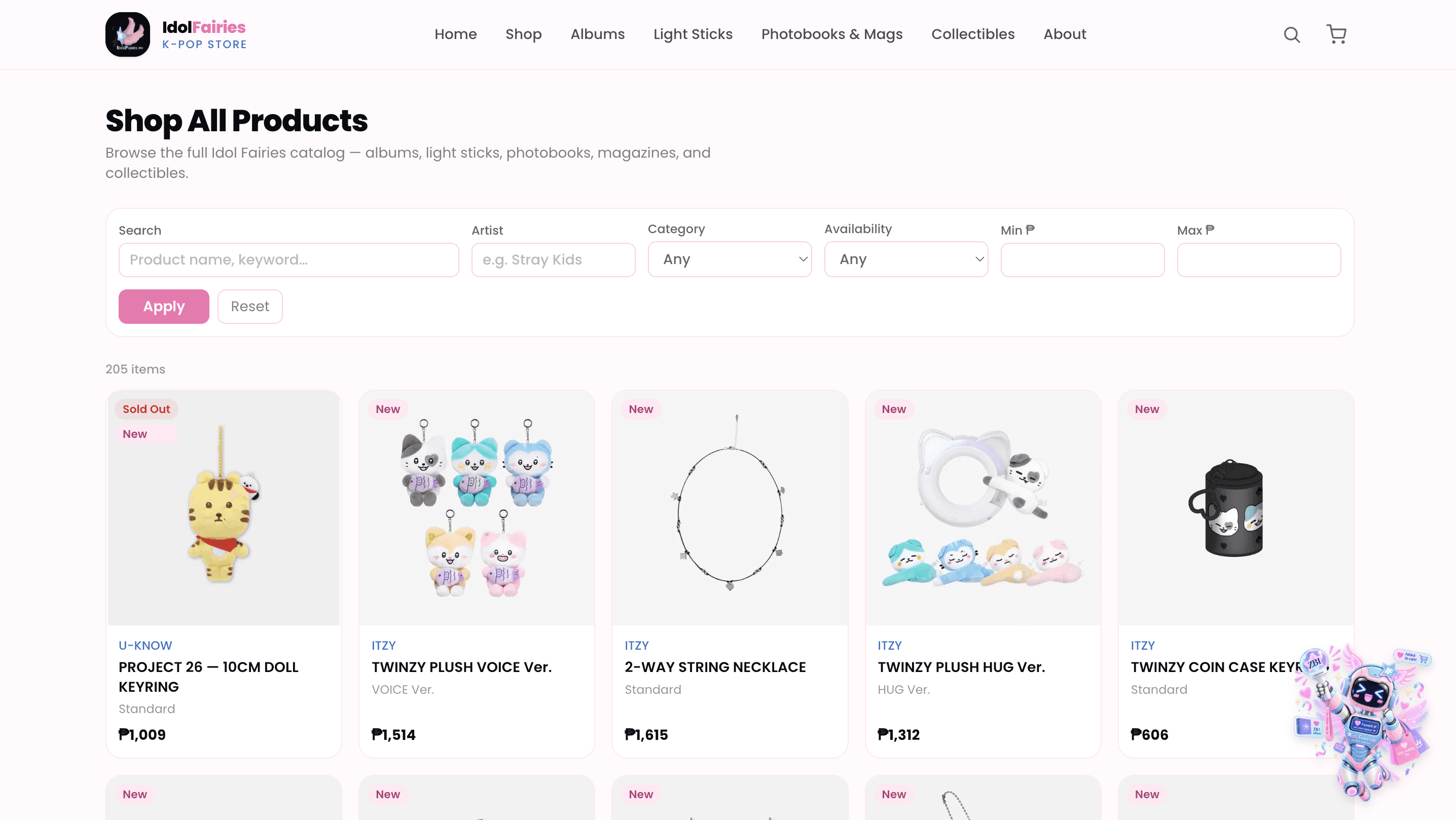 Shop — all products